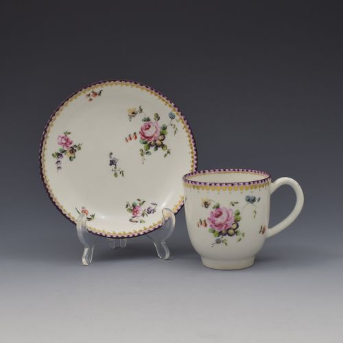 fig 1. Chelsea Derby Porcelain Coffee Cup & Saucer c.1770