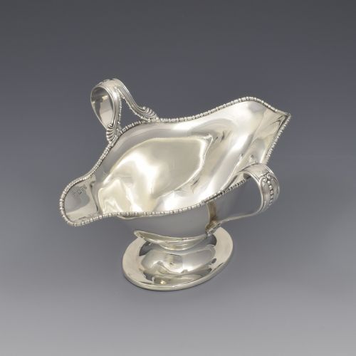 Striking Edwardian Silver Double Lipped Pedestal Sauce Boat Chester 1907