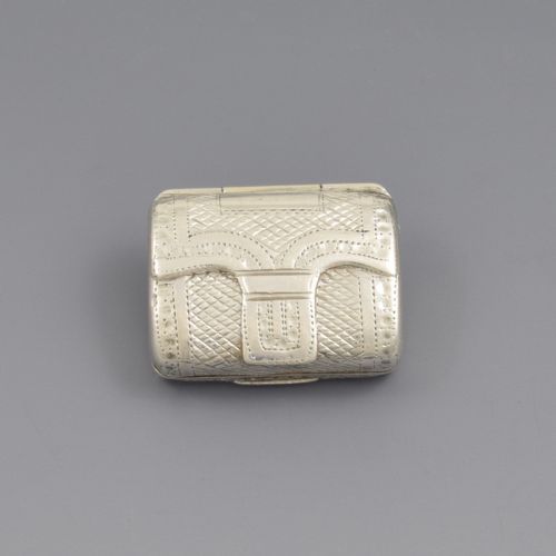 Fine George III Silver Novelty Purse / Satchel Vinaigrette