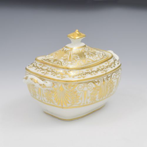 FINE REGENCY SPODE PORCELAIN SUGAR BOX COVER SUCRIER C1815 - ADDITIONAL PHOTO 2