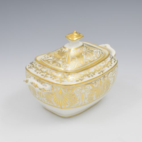 FINE REGENCY SPODE PORCELAIN SUGAR BOX COVER SUCRIER C1815 - ADDITIONAL PHOTO 3