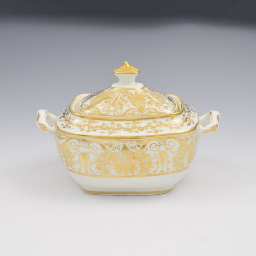 FINE REGENCY SPODE PORCELAIN SUGAR BOX COVER SUCRIER C1815 - ADDITIONAL PHOTO 4