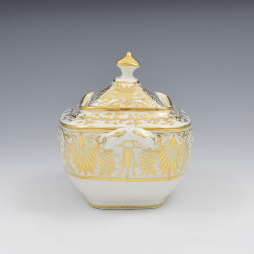 FINE REGENCY SPODE PORCELAIN SUGAR BOX COVER SUCRIER C1815 - ADDITIONAL PHOTO 5