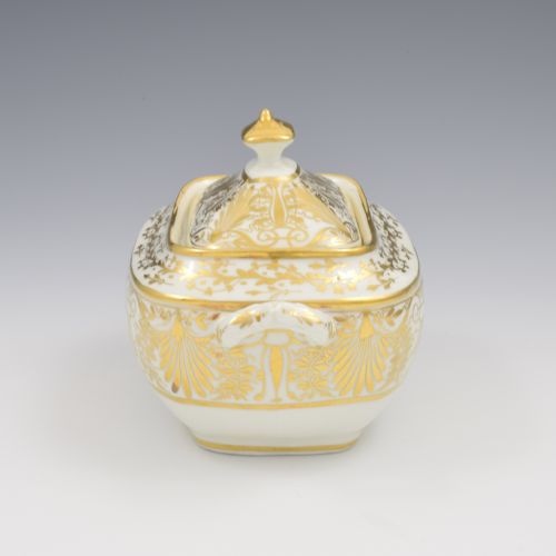 FINE REGENCY SPODE PORCELAIN SUGAR BOX COVER SUCRIER C1815 - ADDITIONAL PHOTO 6