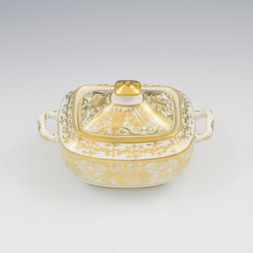 FINE REGENCY SPODE PORCELAIN SUGAR BOX COVER SUCRIER C1815 - ADDITIONAL PHOTO 9