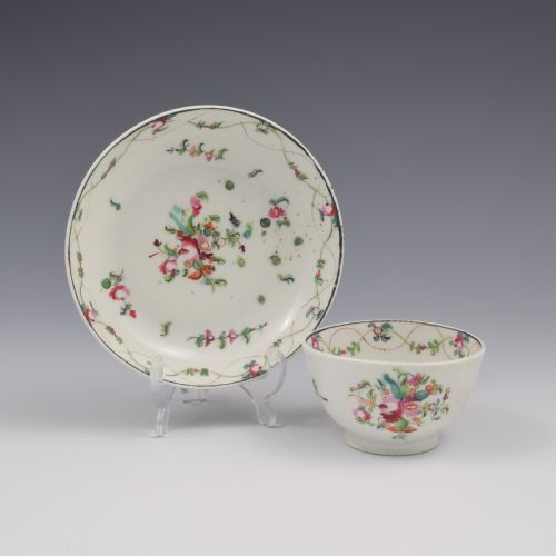 fig 1. Georgian New Hall Porcelain Tea Bowl & Saucer Pattern 241 c.1800