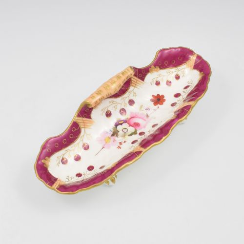 Stunning Samuel Alcock Porcelain Rococo Pen Tray C.1835