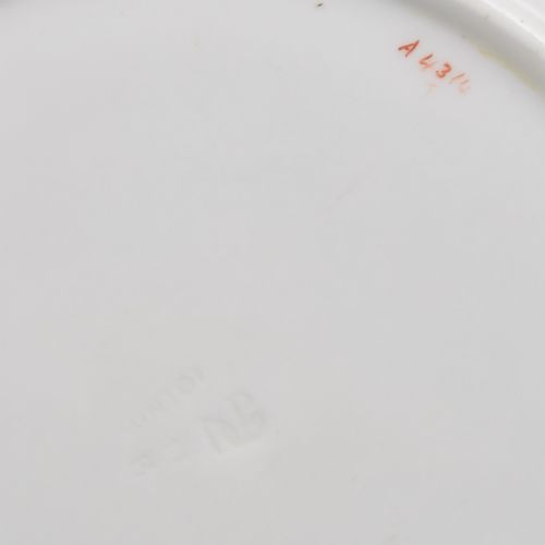 STUNNING MINTON PORCELAIN PEARL JEWELLED LANDSCAPE DESSERT PLATE PINK GROUND - ADDITIONAL PHOTO 6