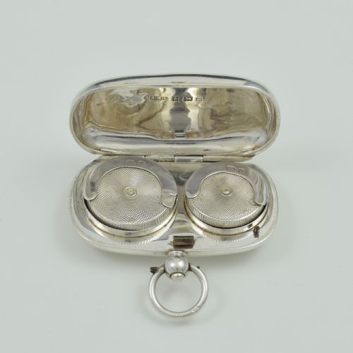 fig 2. Antique Edwardian Silver Double Sovereign Case 1902 Samuel Levi