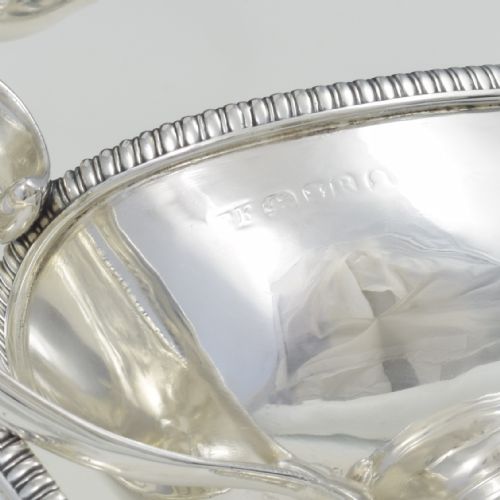 STUNNING PAIR OF GEORGIAN SILVER PEDESTAL SAUCE BOATS SAUCEBOATS - ADDITIONAL PHOTO 13