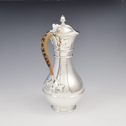 fig 1. Stunning Arts & Crafts Silver Claret Jug / Wine Ewer