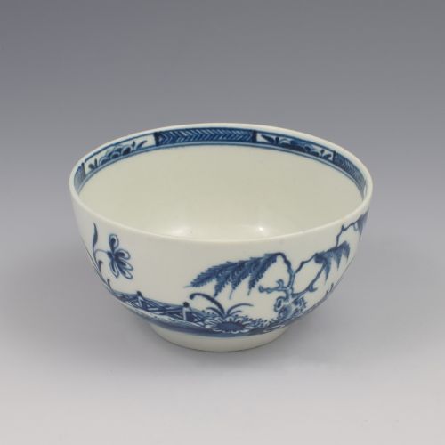 FIRST PERIOD WORCESTER PORCELAIN CANDLE FENCE BLUE WHITE SLOP BOWL C1760 - ADDITIONAL PHOTO 5