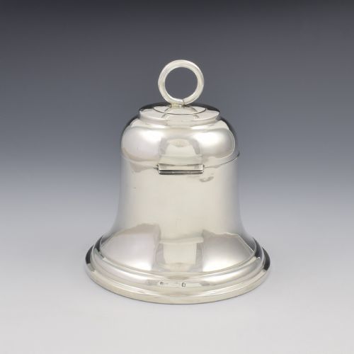 FINE LARGE ANTIQUE ART DECO STERLING SILVER BELL INKWELL 1912 - ADDITIONAL PHOTO 5