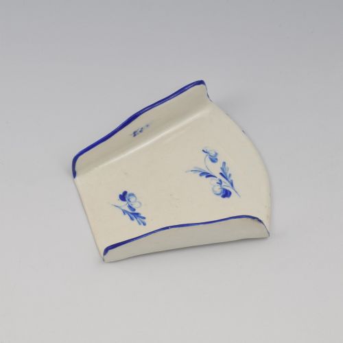 fig 1. Rare Derby Porcelain Blue Floral Painted Asparagus Server c.1775