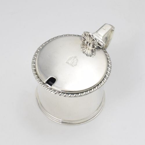 Fine Georgian Silver Drum Mustard Pot Charles Fox II