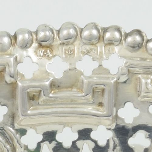 Pretty Edwardian Pierced Silver Trinket Dish Chinoiseries Scenes View VII