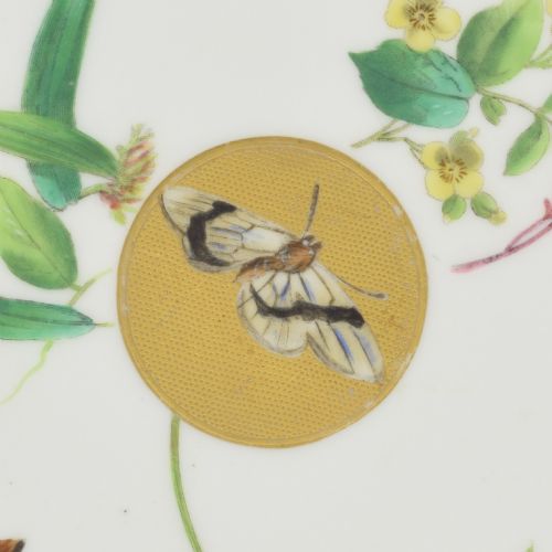 AESTHETIC PERIOD MINTON PORCELAIN DESSERT PLATE JAPANESE STYLE GILT SUN BUTTERFLIES 1875 - ADDITIONAL PHOTO 2