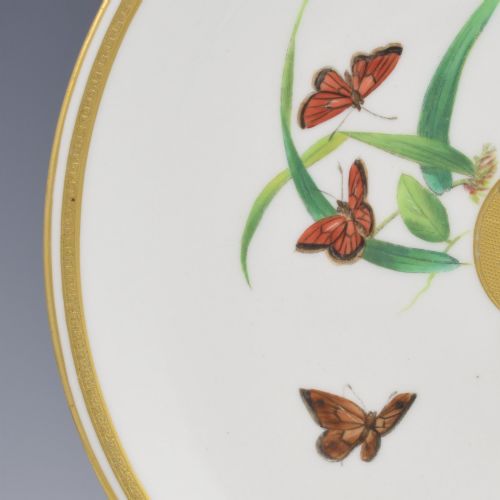 AESTHETIC PERIOD MINTON PORCELAIN DESSERT PLATE JAPANESE STYLE GILT SUN BUTTERFLIES 1875 - ADDITIONAL PHOTO 3