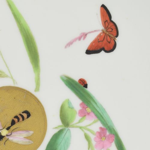 AESTHETIC PERIOD MINTON PORCELAIN DESSERT PLATE JAPANESE STYLE GILT SUN INSECTS 1875 - ADDITIONAL PHOTO 4