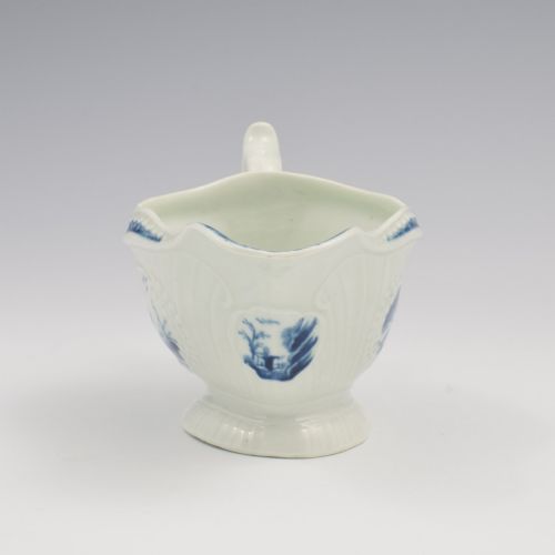 FIRST PERIOD DR WALL WORCESTER PORCELAIN SAUCE BOAT THE FISHERMAN BILLBOARD ISLAND - ADDITIONAL PHOTO 2