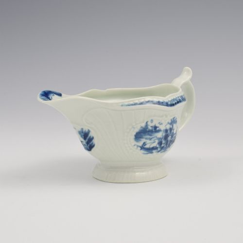 FIRST PERIOD DR WALL WORCESTER PORCELAIN SAUCE BOAT THE FISHERMAN BILLBOARD ISLAND - ADDITIONAL PHOTO 3