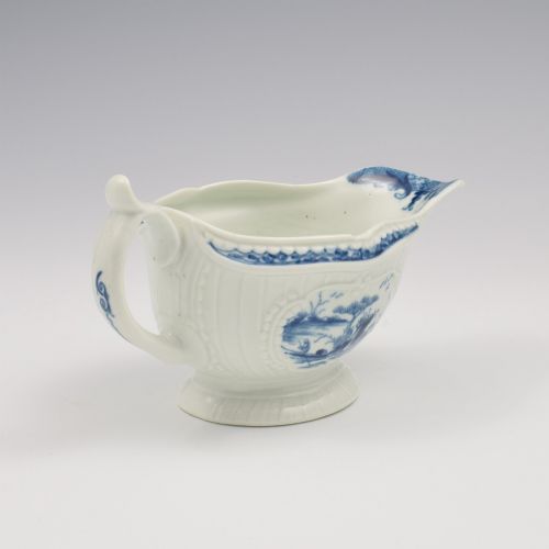 FIRST PERIOD DR WALL WORCESTER PORCELAIN SAUCE BOAT THE FISHERMAN BILLBOARD ISLAND - ADDITIONAL PHOTO 7