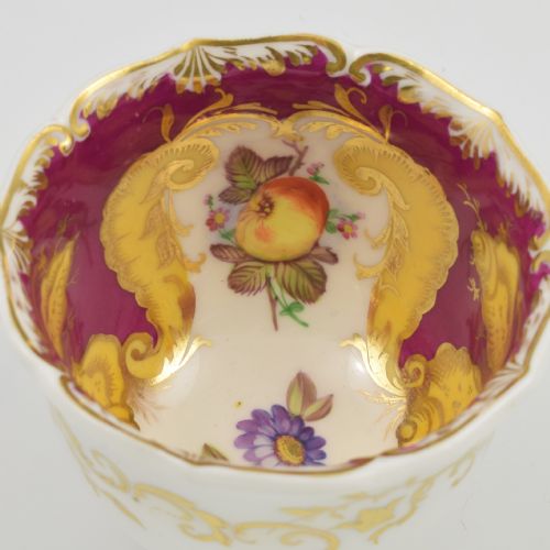 STUNNING COALPORT PORCELAIN TEACUP COFFEE CUP SAUCER TRIO FRUIT PATT 2597 C1830 - ADDITIONAL PHOTO 11