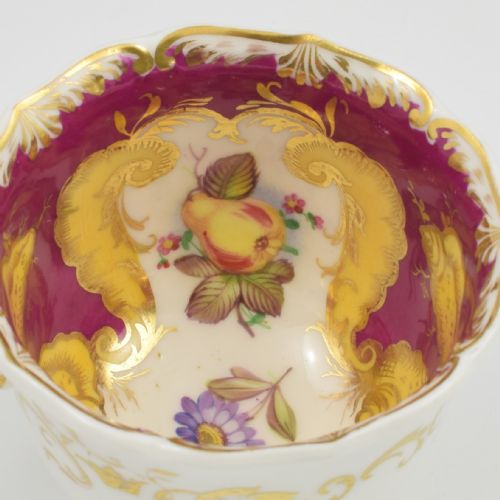 STUNNING COALPORT PORCELAIN TEACUP COFFEE CUP SAUCER TRIO FRUIT PATT 2597 C1830 - ADDITIONAL PHOTO 12