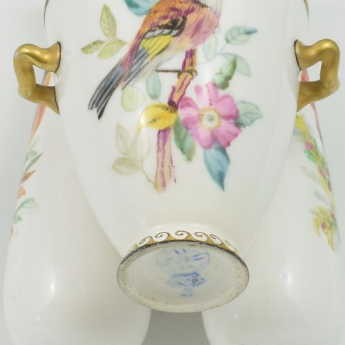 GORGEOUS VICTORIAN ROYAL WORCESTER ORNITHOLOGICAL TRIPLE VASE JOHN HOPEWELL C1875 - ADDITIONAL PHOTO 9