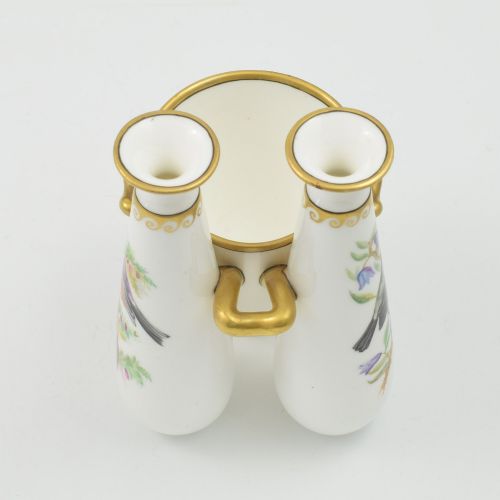 GORGEOUS VICTORIAN ROYAL WORCESTER ORNITHOLOGICAL TRIPLE VASE JOHN HOPEWELL C1875 - ADDITIONAL PHOTO 11