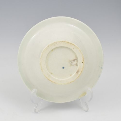RARE DR WALL FIRST PERIOD WORCESTER PORCELAIN SMALL PATTY TART PAN PEONY PATTERN C1765 - ADDITIONAL PHOTO 5