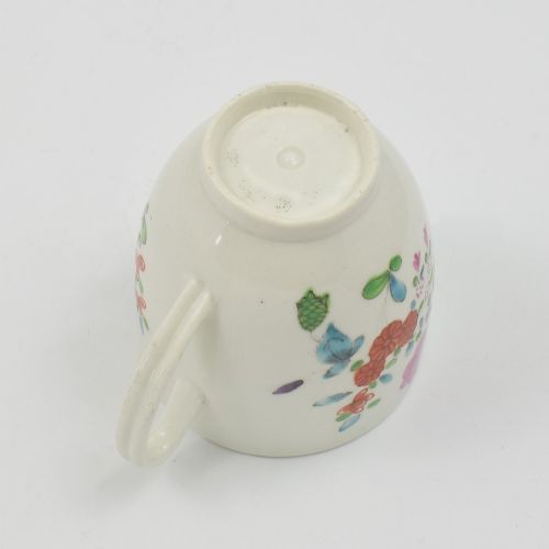 LOVELY DR WALL FIRST PERIOD WORCESTER PORCELAIN POLYCHROME FLORAL COFFEE CUP C1770 - ADDITIONAL PHOTO 5