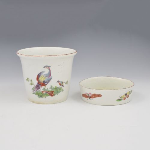 Rare 18th Century Derby Porcelain Potting / Flower Pot & Stand C.1760