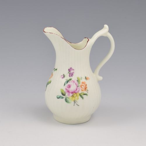 Rare Early Derby Porcelain Fluted Baluster Cream Milk Jug C.1760