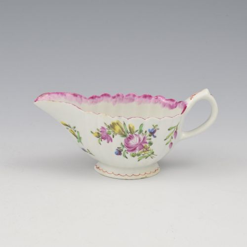 Pretty Bow Porcelain Small Fluted Sauce Boat C.1765