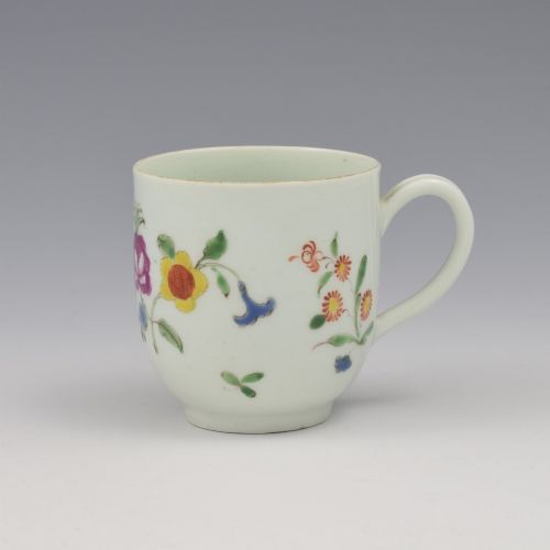 Pretty Liverpool Porcelain Coffee Cup Richard Chaffers C.1765