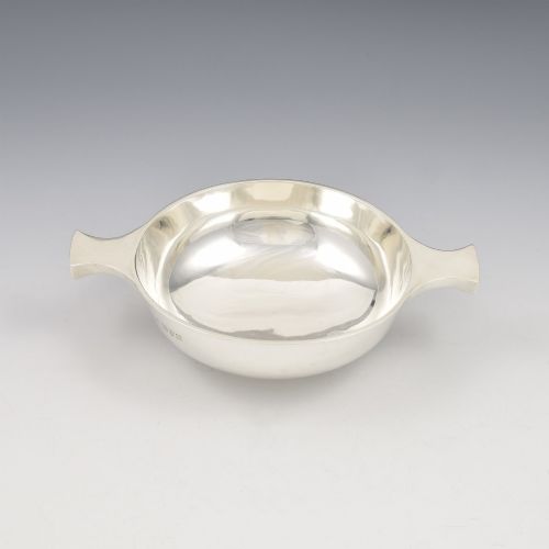 Large Antique Edwardian Sterling Silver Quaich Chester Nathan & Hayes