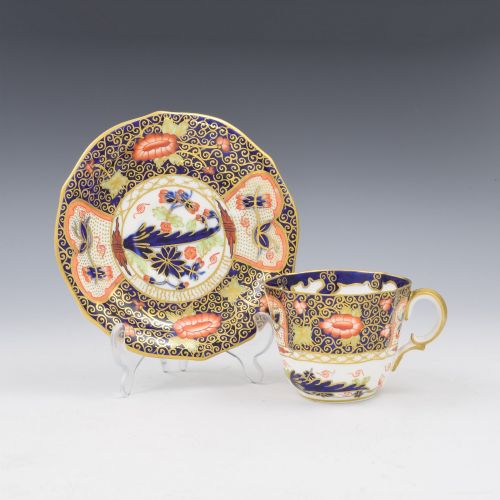 Stunning Edwardian Royal Crown Derby Porcelain Imari Coffee Cup & Saucer 4591