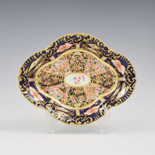 Stunning Antique Royal Crown Derby Deep Lobed Serving Dish Witches Imari Patt. 6299