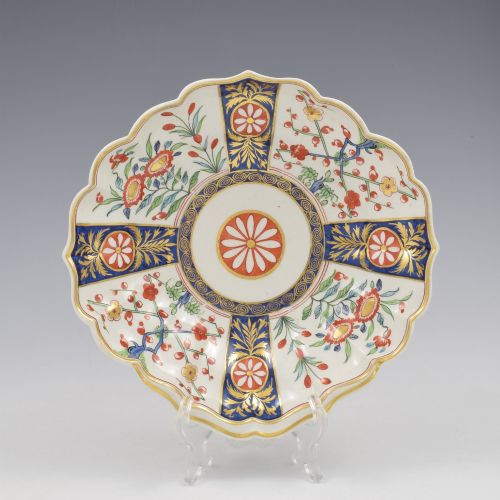 Rare Dr Wall / First Period Worcester Porcelain Rich Queen's Shell Shaped Dessert Dish C.1770