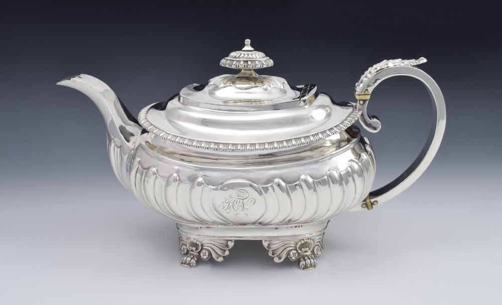 George III Silver Teapot Solomon Royes & John East Dix Georgian