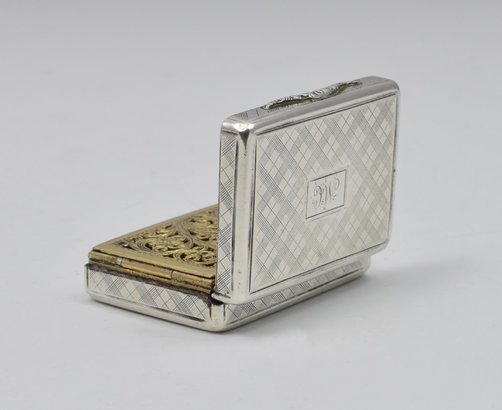 William IV Silver Vinaigrette Nathaniel Mills 1837 View VIII