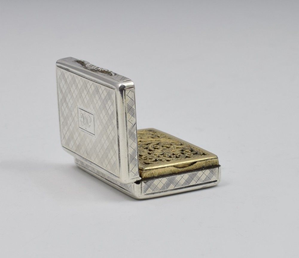 William IV Silver Vinaigrette Nathaniel Mills 1837 View IX
