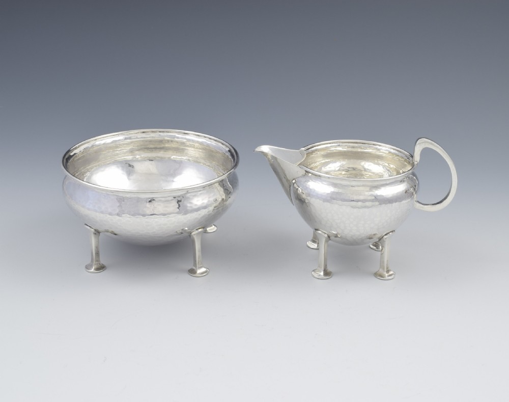 Stunning A. E. Jones Arts & Crafts Silver Tea Service (Albert Edward) View XIV
