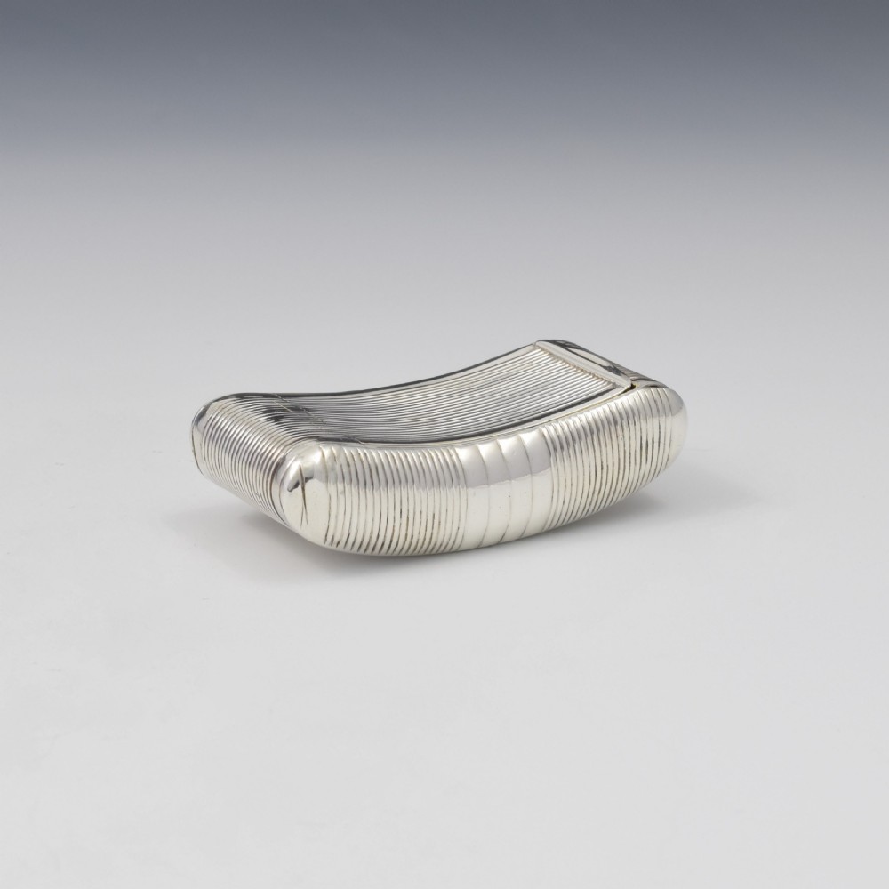 Fine Georgian Ribbed Silver Snuff Box 