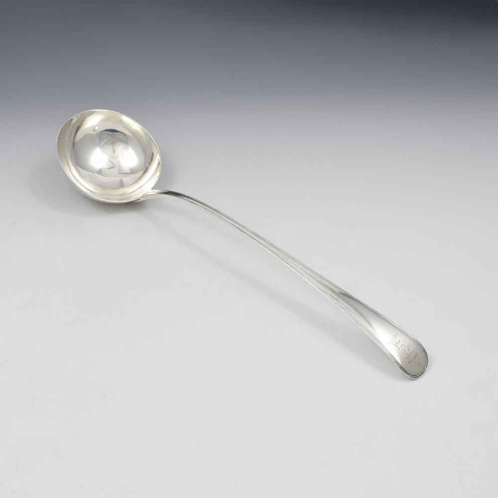 Superb 18th Century George III Silver Soup Ladle Old English Thread Pattern 1778