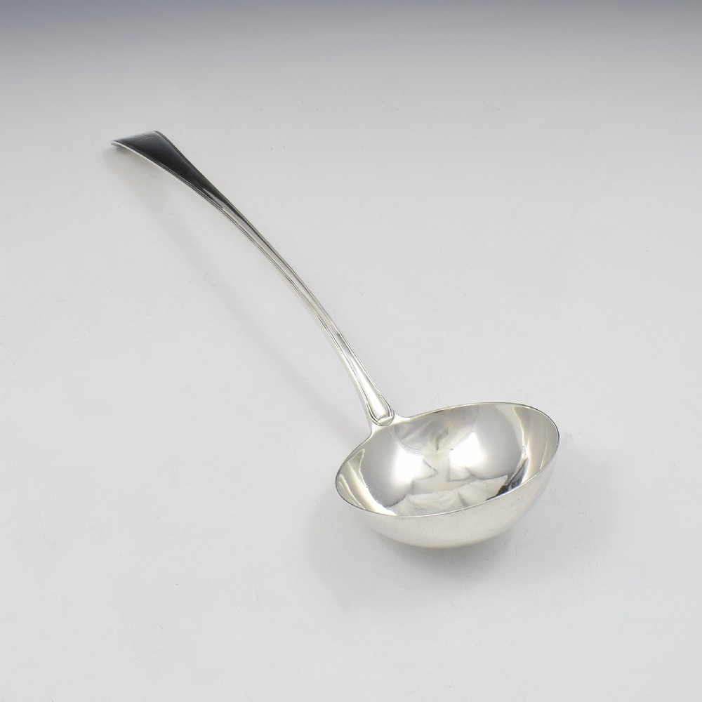 Superb 18th Century George III Silver Soup Ladle Old English Thread Pattern 1778 View III