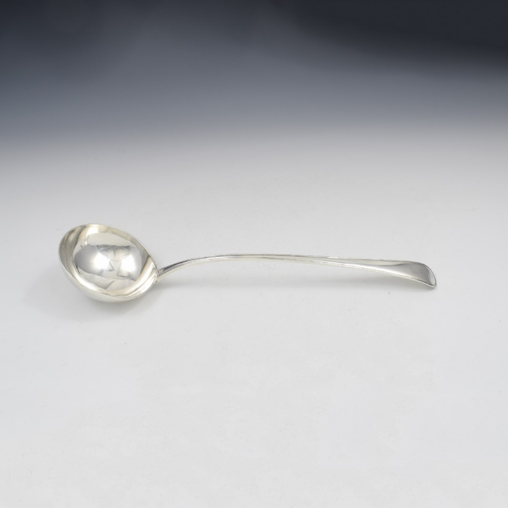Superb 18th Century George III Silver Soup Ladle Old English Thread Pattern 1778 View V