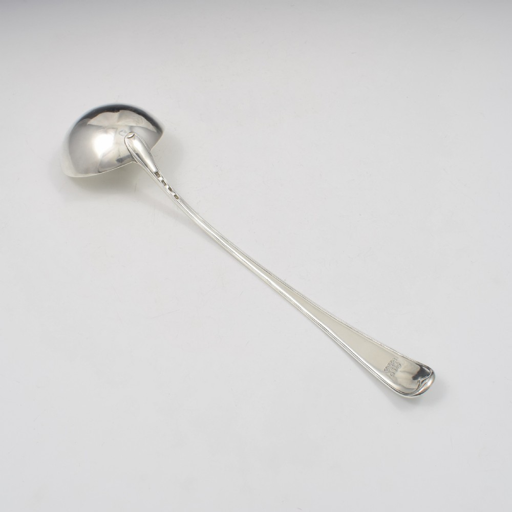 Superb 18th Century George III Silver Soup Ladle Old English Thread Pattern 1778 View VI