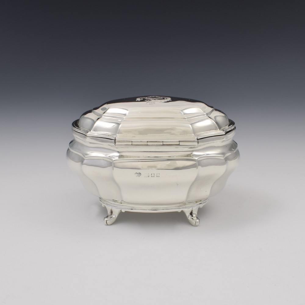 Fine George V Silver Bombe Shape Sugar Box / Tea Caddy  View V